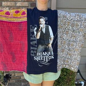 Blake Shelton Upcycled Kantha Tunic Top Shirt OS Handmade